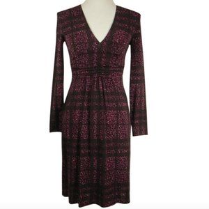 Burberry Purple Nova Check V-Neck Dress - Size 6